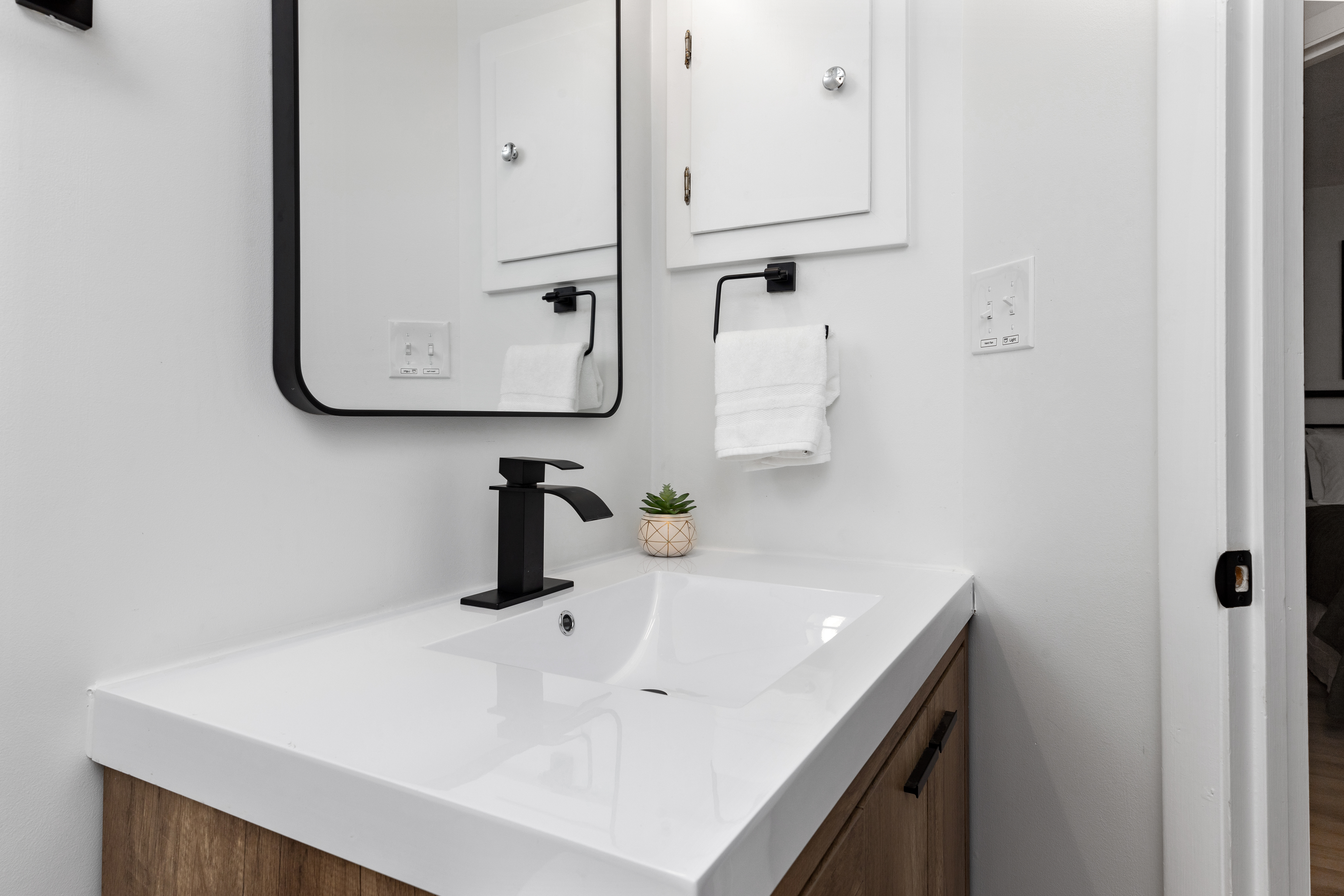 Bathroom vanity and sink at The Retreat at Three Ridges, Wintergreen VA